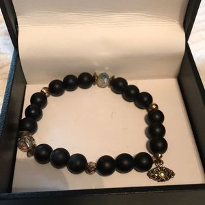 Black bead bracelet